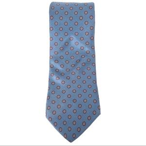 Monsieur Givenchy Men's Necktie Silk, Blue Red Abstract Floral Vintage Tie